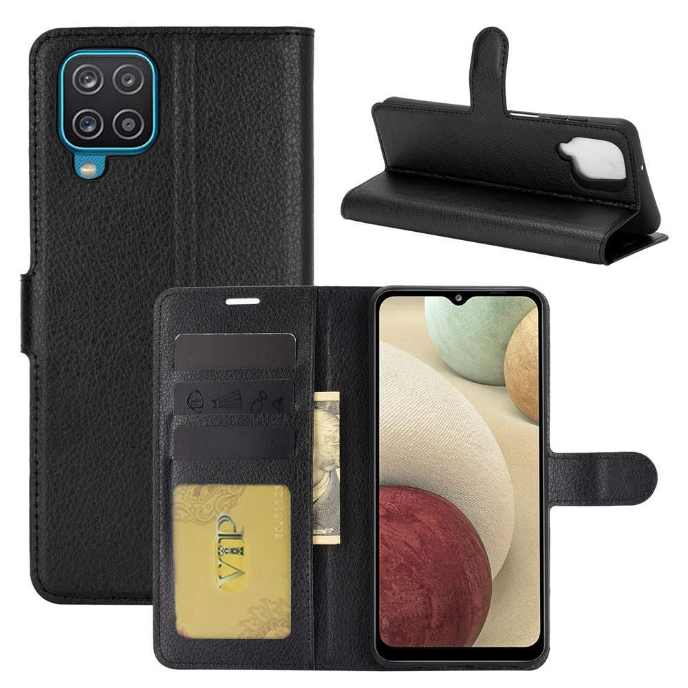 Étui portefeuille Folio en cuir pour Samsung Galaxy A12 / M12 / F12 Étui portefeuille Folio en cuir pour Samsung Galaxy A12 / M12 / F12
